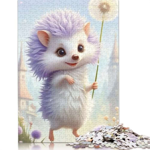 1000 Teile Igelpuzzle für Erwachsene, Halloween-Geschenk, Erwachsenenpuzzle, Heimdekoration, 1000 Teile (38 x 26 cm) von QASEYIPV