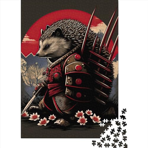 1000 Teile Igelpuzzle für Erwachsene, Halloween-Geschenk, Erwachsenenpuzzle, Heimdekoration, 1000 Teile (38 x 26 cm) von QASEYIPV
