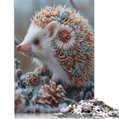 1000 Teile Igelpuzzle für Erwachsene, Halloween-Geschenk, Erwachsenenpuzzle, Heimdekoration, 1000 Teile (75 x 50 cm) von QASEYIPV
