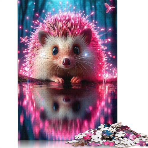 1000 Teile Igelpuzzle für Erwachsene, Halloween-Geschenk, Holzpuzzle für Erwachsene, 1000 Teile (75x50cm) von QASEYIPV