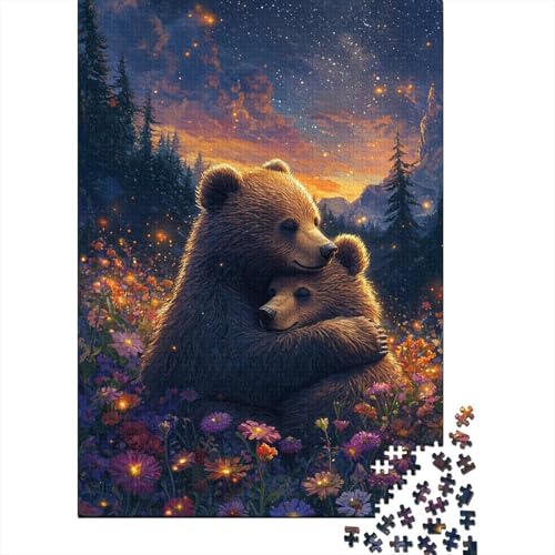 1000 Teile Jungbären-Puzzle für Erwachsene, Lernspiele, 1000 Teile (75 x 50 cm) von QASEYIPV