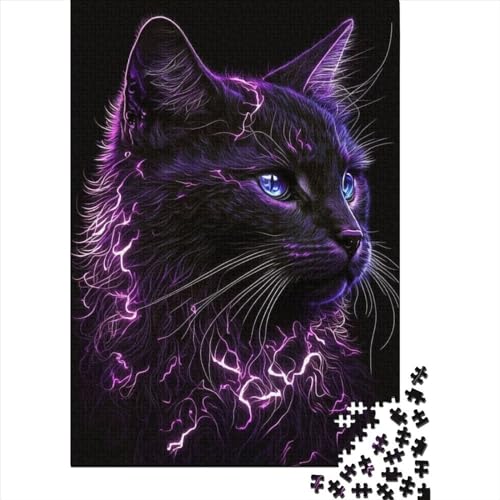 1000 Teile Katze Kunst Puzzle für Erwachsene Teenager Home Pädagogische Spiele DIY Spielzeug Weihnachtsgeschenke 1000 Teile (38x26cm) von QASEYIPV