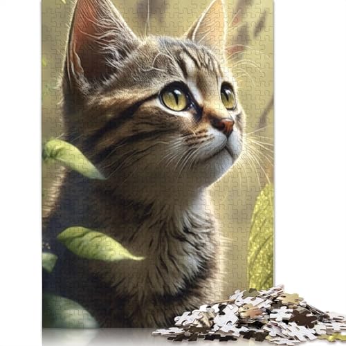 1000 Teile Katze Puzzle für Erwachsene, Puzzle für Erwachsene, Halloween-Geschenk ab 14 Jahren, 1000 Teile (75x50cm) von QASEYIPV