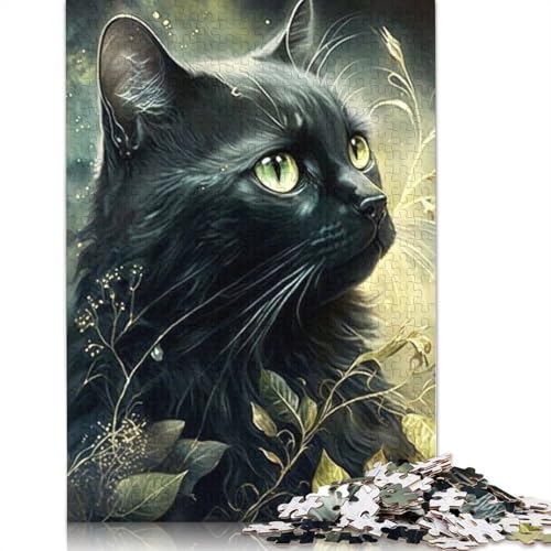 1000 Teile Katzen-Puzzle für Erwachsene, Halloween-Geschenk, Holzpuzzle für Erwachsene, Familienspaß und Spieleabend, 1000 Teile (75 x 50 cm) von QASEYIPV