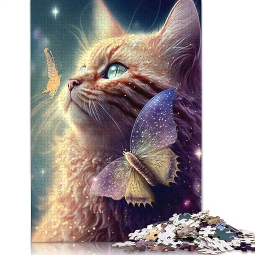 1000 Teile Katzen-Puzzle für Erwachsene, Halloween-Geschenk, Lernspielzeug, 1000 Teile (38 x 26 cm) von QASEYIPV