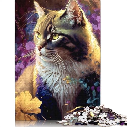 1000 Teile Katzen-Puzzle für Erwachsene, Halloween-Geschenk, Lernspielzeug, 1000 Teile (75 x 50 cm) von QASEYIPV