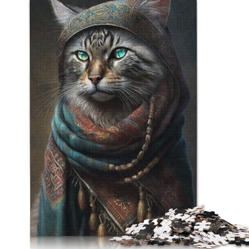 1000 Teile Katzen-Puzzle für Erwachsene und Jugendliche, Holzpuzzle für Familienspaß und Spielabende, 1000 Teile (75x50cm) von QASEYIPV