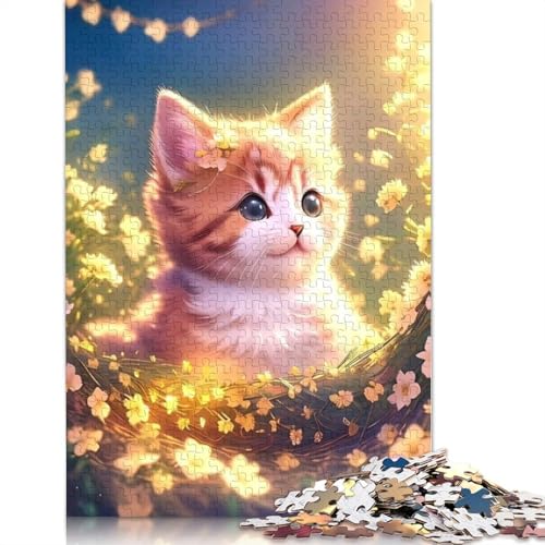 1000 Teile Katzen- und Tierpuzzle für Erwachsene, Puzzles für Erwachsene, Lernspiel, Herausforderung, Spielzeug, 1000 Teile (38 x 26 cm) von QASEYIPV