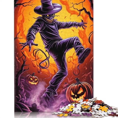 1000 Teile Kürbis und Teufel Papierpuzzle für Erwachsene und Jugendliche ab 12 Jahren, Weihnachtsgeschenke, 1000 Teile (38x26cm) von QASEYIPV