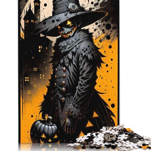 1000 Teile Kürbis und Teufel Puzzle für Erwachsene, Halloween-Geschenk, Papier-Puzzles für Erwachsene, 1000 Teile (38 x 26 cm) von QASEYIPV