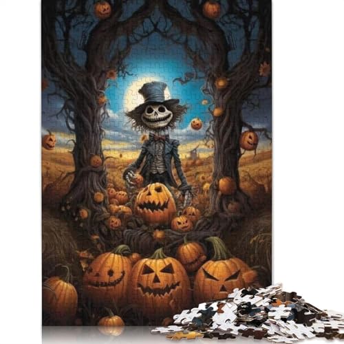1000 Teile Kürbis und Teufel Puzzle für Erwachsene und Jugendliche, Holzpuzzle für Familienspaß und Spielabende, 1000 Teile (75x50cm) von QASEYIPV