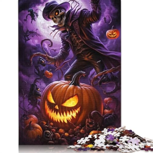 1000 Teile Kürbis und Teufel Puzzle für Erwachsene und Jugendliche, Papierpuzzle, Lernspiel, Spielzeug, Geburtstagsgeschenk, 1000 Teile (38 x 26 cm) von QASEYIPV