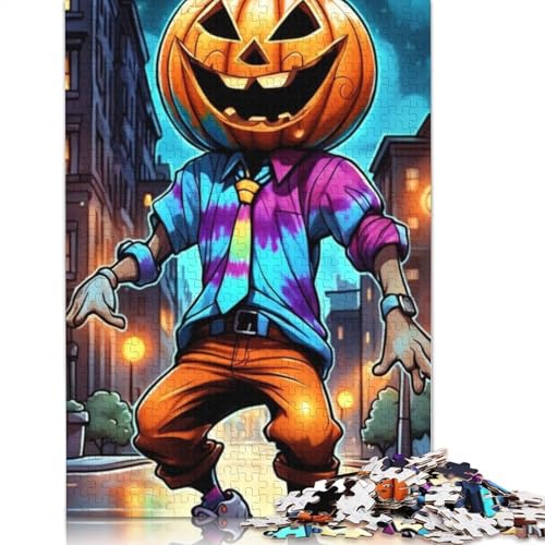 1000 Teile Kürbis und Teufelspuzzle für Erwachsene, Halloween-Geschenk, pädagogisches Lernspielzeug, 1000 Teile (38 x 26 cm) von QASEYIPV