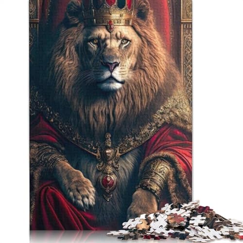 1000 Teile Löwe Kunstpuzzle Weihnachtsgeschenke Papierpuzzle Teenager Lustige Puzzle 1000 Teile (38x26cm) von QASEYIPV