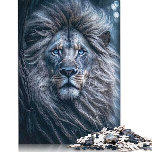 1000 Teile Löwen-Kunstpuzzle für Erwachsene und Jugendliche ab 12 Jahren, Geschenke für Heiligabend, 1000 Teile (75 x 50 cm) von QASEYIPV
