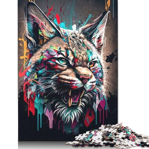1000 Teile Lynx Panorama-Set rechts 2 Puzzles für Erwachsene, Papierpuzzle, Lernspiel für Erwachsene und Jugendliche, 1000 Teile (75 x 50 cm) von QASEYIPV
