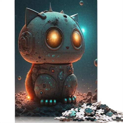 1000 Teile Mechanische Katze Puzzle für Erwachsene, Halloween-Geschenk, Holzpuzzle für Erwachsene, 1000 Teile (75x50cm) von QASEYIPV