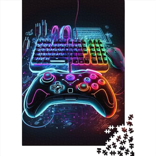 1000 Teile Neon-Puzzles für Erwachsene, Halloween-Geschenk, Lernpuzzle, Herausforderungsspiel, Spielzeug, 1000 Teile (75x50cm) von QASEYIPV