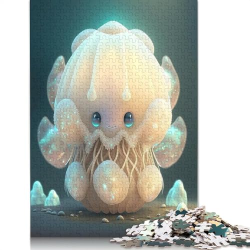 1000 Teile Niedliche Monster Puzzle für Erwachsene, Holzpuzzle, Halloween-Geschenke, Puzzle für Erwachsene, Lernspiel, Herausforderung Spielzeug, 1000 Teile (75 x 50 cm) von QASEYIPV