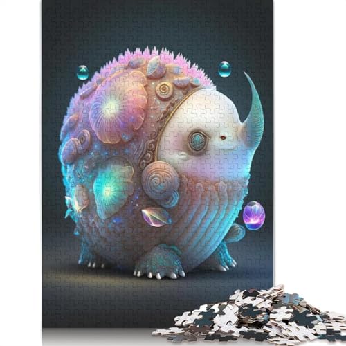 1000 Teile Niedliche Monster Puzzle für Erwachsene, Holzpuzzle, Halloween-Geschenke, Puzzle für Erwachsene, Lernspiel, Herausforderung Spielzeug, 1000 Teile (75 x 50 cm) von QASEYIPV