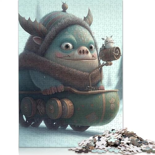 1000 Teile Niedliche Monster Puzzle für Erwachsene, Holzpuzzle, Halloween-Geschenke, Puzzle für Erwachsene, Lernspiel, Herausforderung Spielzeug, 1000 Teile (75 x 50 cm) von QASEYIPV