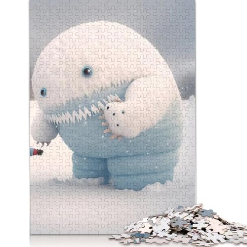 1000 Teile Niedliche Monster-Puzzles für Erwachsene, Halloween-Geschenk, Holzpuzzle für Erwachsene, Familienspaß und Spieleabend, 1000 Teile (75 x 50 cm) von QASEYIPV