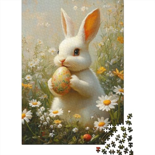 1000 Teile Osterhase Puzzle für Erwachsene Intellektuelles Spiel Kinderpuzzle 1000 Teile (75x50cm) von QASEYIPV