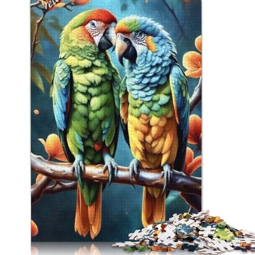 1000 Teile Papagei Puzzle für Erwachsene, Halloween-Geschenk, Puzzle für Erwachsene, einzigartige Heimdekorationen und Geschenke, 1000 Teile (75x50cm) von QASEYIPV