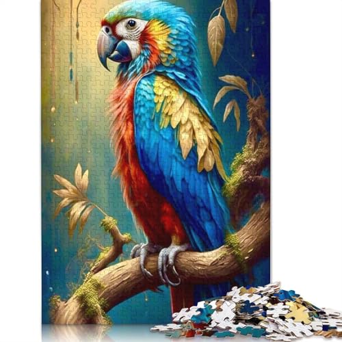 1000 Teile Papagei Puzzle für Erwachsene und Jugendliche, nachhaltiges Holzpuzzle für Erwachsene | 1000 Teile Spiele (75x50cm) von QASEYIPV