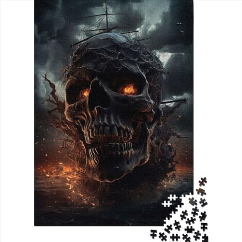 1000 Teile Papierpuzzle mit Skelettschiff, Papierpuzzle für Erwachsene und Jugendliche ab 12 Jahren, Weihnachtsgeschenke, 1000 Teile (38 x 26 cm) von QASEYIPV