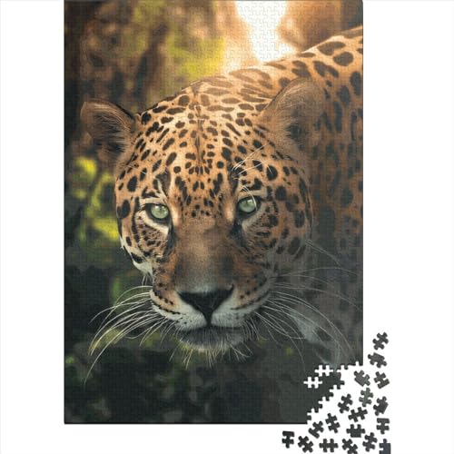 1000 Teile Puzzle Amazonas-Leopard Holzpuzzle Lernspiel Lernspielzeug Weihnachtsgeschenk 1000 Teile (38x26cm) von QASEYIPV