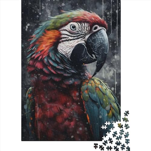 1000 Teile Puzzle Bunte Papageien-Portrait für Erwachsene und Jugendliche, Papierpuzzle, Lernspiel, Spielzeug, Geburtstagsgeschenke, 1000 Teile (38 x 26 cm) von QASEYIPV