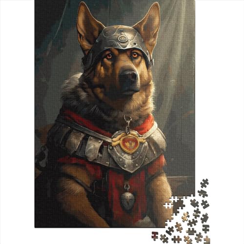 1000 Teile Puzzle Erwachsene Deutscher Schäferhund Quadratisches Puzzle Holzpuzzle Home Decor Urlaub Geschenke 1000 Teile (38x26cm) von QASEYIPV