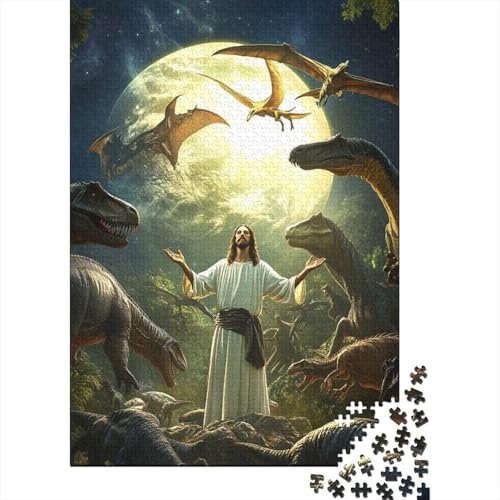 1000 Teile Puzzle Erwachsene Puzzle Christian Jesus Puzzle Holzpuzzle Familie Dekoration 1000 Teile (75x50cm) von QASEYIPV