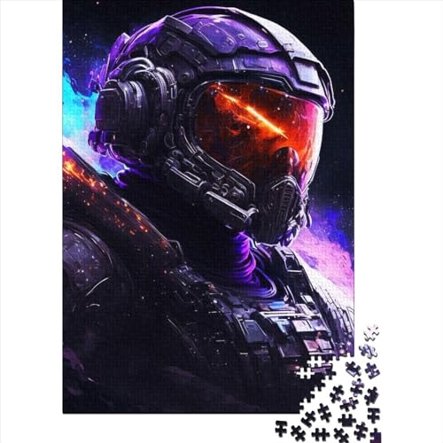 1000 Teile Puzzle Helm Soldat im Weltraum Erwachsene Halloween Geschenk Puzzle Lernspiel Herausforderung Spielzeug 1000 Teile (38x26cm) von QASEYIPV