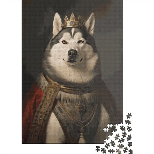 1000 Teile Puzzle Husky The King Holzpuzzle Lernspiel Herausforderung Spielzeug Als Weihnachtsgeschenk 1000 Teile (38x26cm) von QASEYIPV