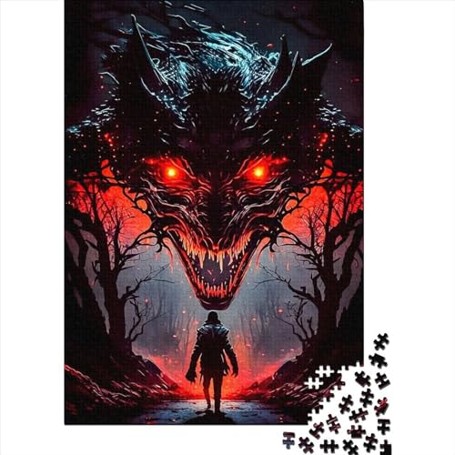 1000 Teile Puzzle Mensch und Monster für Erwachsene und Teenager, Geschenke für Heiligabend, 1000 Teile (38 x 26 cm) von QASEYIPV