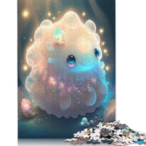 1000 Teile Puzzle Niedliche Monster für Erwachsene, Halloween-Geschenk, Holzpuzzle für Erwachsene, 1000 Teile (75x50cm) von QASEYIPV