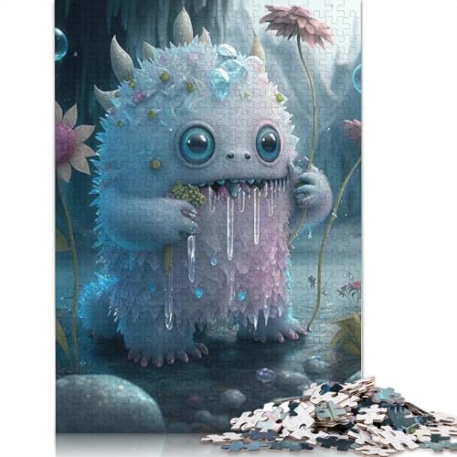 1000 Teile Puzzle Niedliche Monster für Erwachsene, Halloween-Geschenk, Papierpuzzle für Erwachsene, 1000 Teile (38 x 26 cm) von QASEYIPV