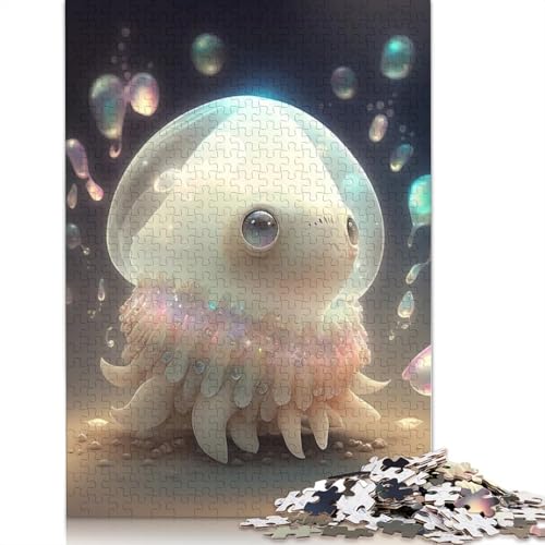 1000 Teile Puzzle Niedliche Monster für Erwachsene, Halloween-Geschenk, Puzzle, Lernspiel, Herausforderung, Spielzeug, 1000 Teile (38 x 26 cm) von QASEYIPV