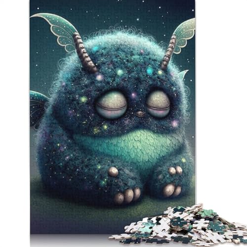 1000 Teile Puzzle Niedliche Monster für Erwachsene, Halloween-Geschenk, Puzzle für Erwachsene, einzigartige Dekorationen und Geschenke, 1000 Teile (38 x 26 cm) von QASEYIPV
