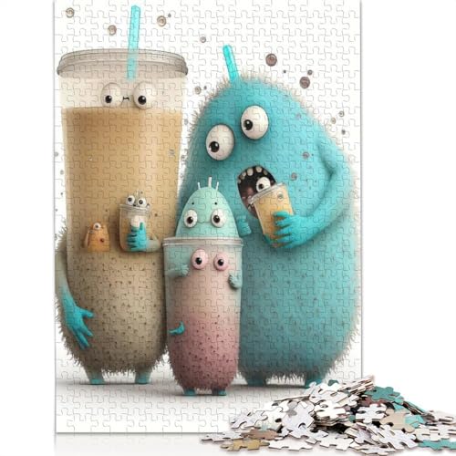 1000 Teile Puzzle Niedliche Monster für Erwachsene, Halloween-Geschenk, Puzzle für Erwachsene und Jugendliche ab 12 Jahren, 1000 Teile (75x50cm) von QASEYIPV