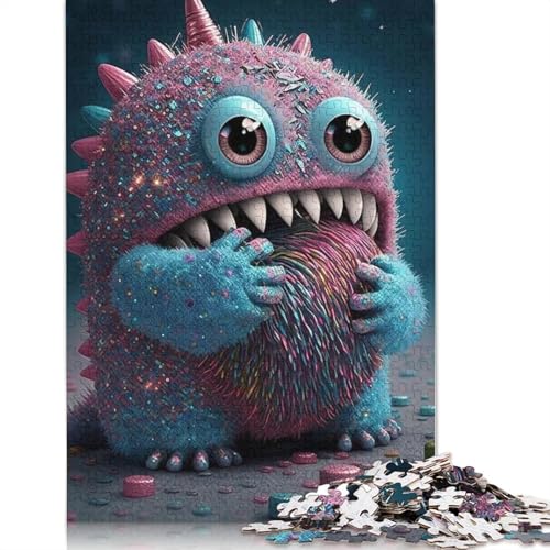1000 Teile Puzzle Niedliche Monster für Erwachsene Halloween Geschenk Erwachsene Puzzle Home Decor Puzzle 1000 Teile (38x26cm) von QASEYIPV
