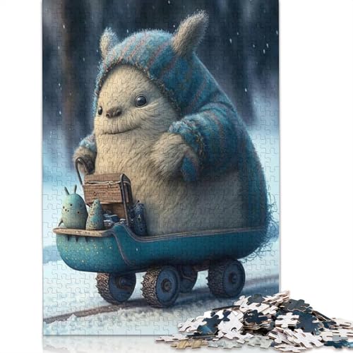 1000 Teile Puzzle Niedliche Monster für Erwachsene Teenager, Lernspiele für Zuhause, DIY Spielzeug, Weihnachtsgeschenke, 1000 Teile (75x50cm) von QASEYIPV