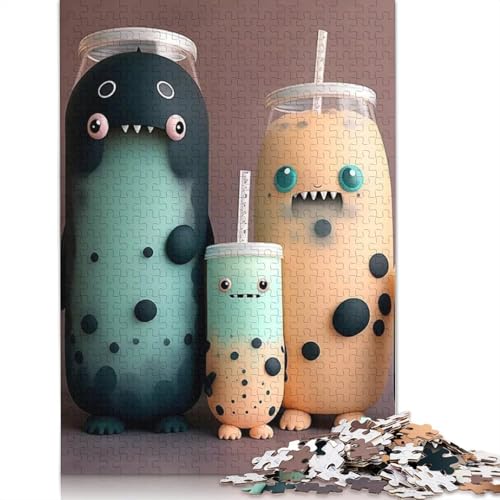 1000 Teile Puzzle Niedliche Monster für Erwachsene Teenager, Lernspiele für Zuhause, DIY Spielzeug, Weihnachtsgeschenke, 1000 Teile (75x50cm) von QASEYIPV