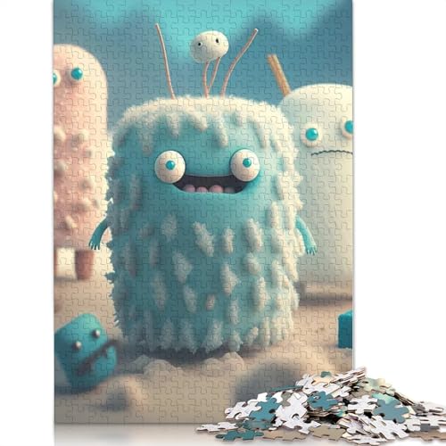 1000 Teile Puzzle Niedliche Monster für Erwachsene Teenager Halloween Geschenk für Teenager Männer Frauen 1000 Teile (38x26cm) von QASEYIPV