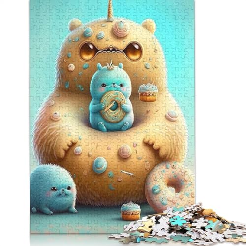 1000 Teile Puzzle Niedliche Monster für Erwachsene Teenager Weihnachten Geschenk 1000 Teile (75x50cm) von QASEYIPV