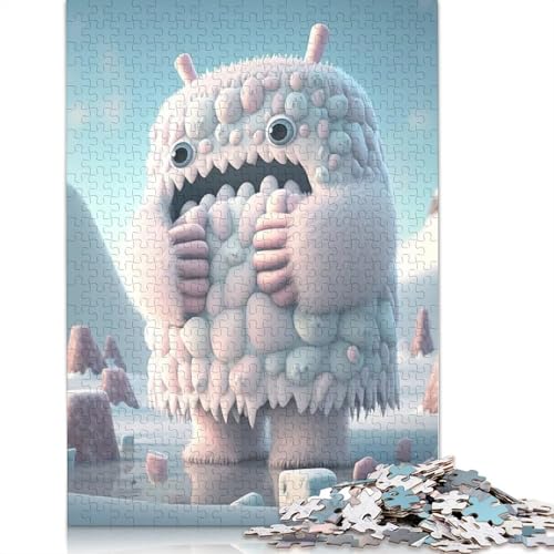 1000 Teile Puzzle Niedliche Monster für Erwachsene und Jugendliche, Holzpuzzle, Lernspiel, Herausforderung, Spielzeug, Geburtstagsgeschenke, 1000 Teile (75x50cm) von QASEYIPV