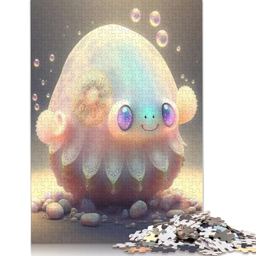 1000 Teile Puzzle Niedliche Monster für Erwachsene und Jugendliche, Holzpuzzle, Lernspiel, Herausforderung, Spielzeug, Geburtstagsgeschenke, 1000 Teile (75x50cm) von QASEYIPV