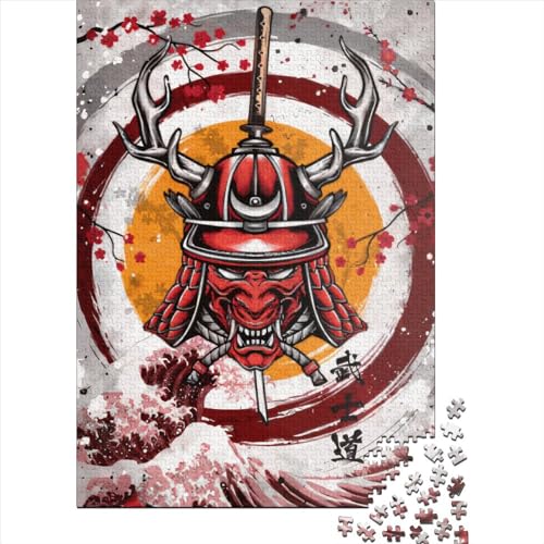 1000 Teile Puzzle Samurai Warrior Holzpuzzle Lernspiel Herausforderung Spielzeug Als Weihnachtsgeschenk 1000 Teile (75x50cm) von QASEYIPV